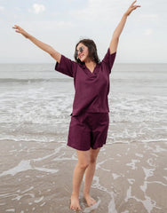 Mulberry Wine Cotton Co-ord Set