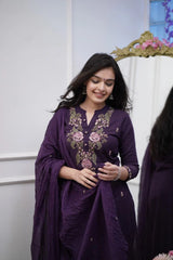 Beautiful Pure Cotton Super Dying Embroidery Suit