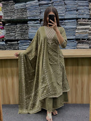 Green Anarkali Kurta Set