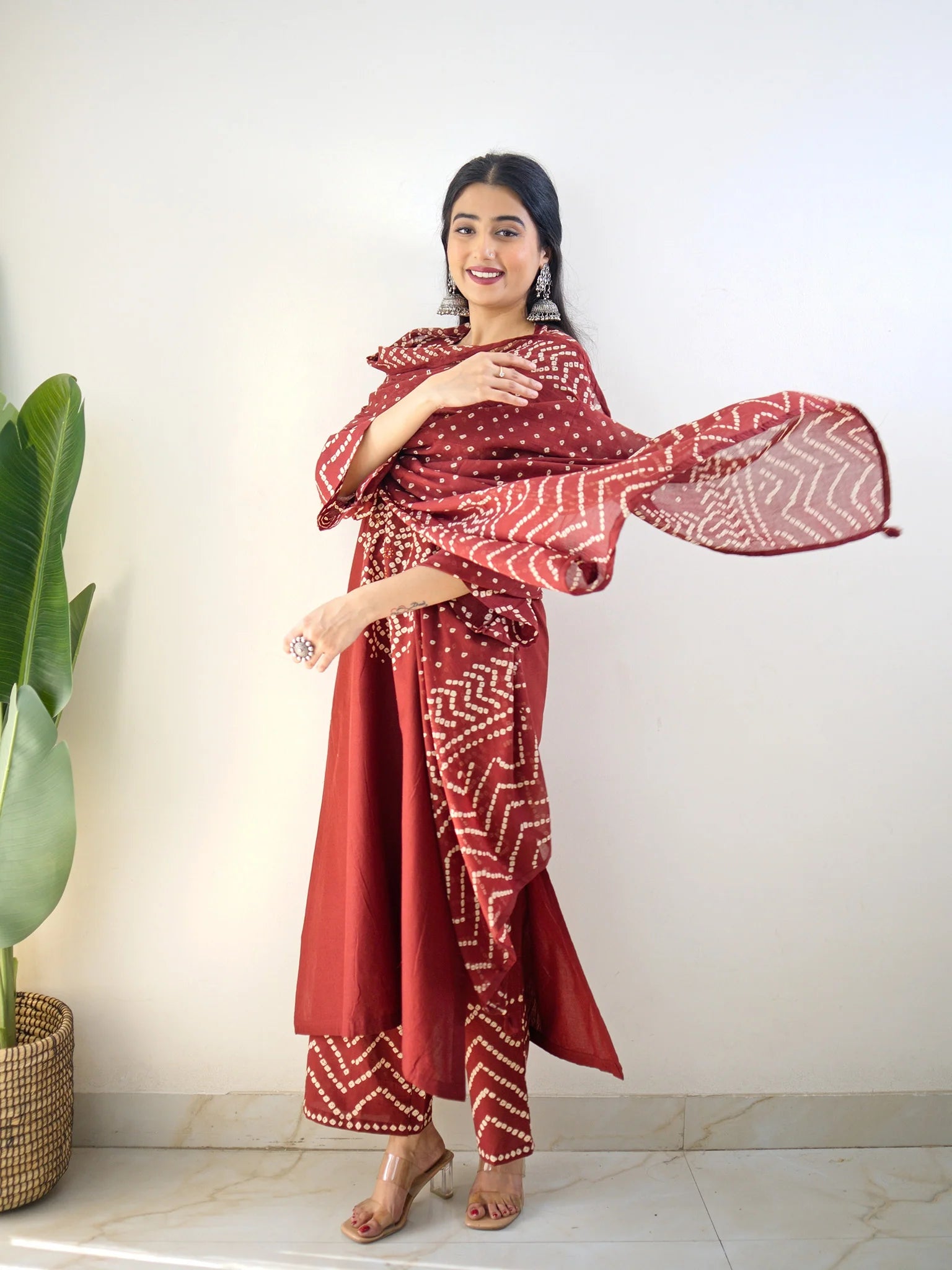 Bandhuri Bandhej Cotton Suits for Festive Spirit & Office Elegance