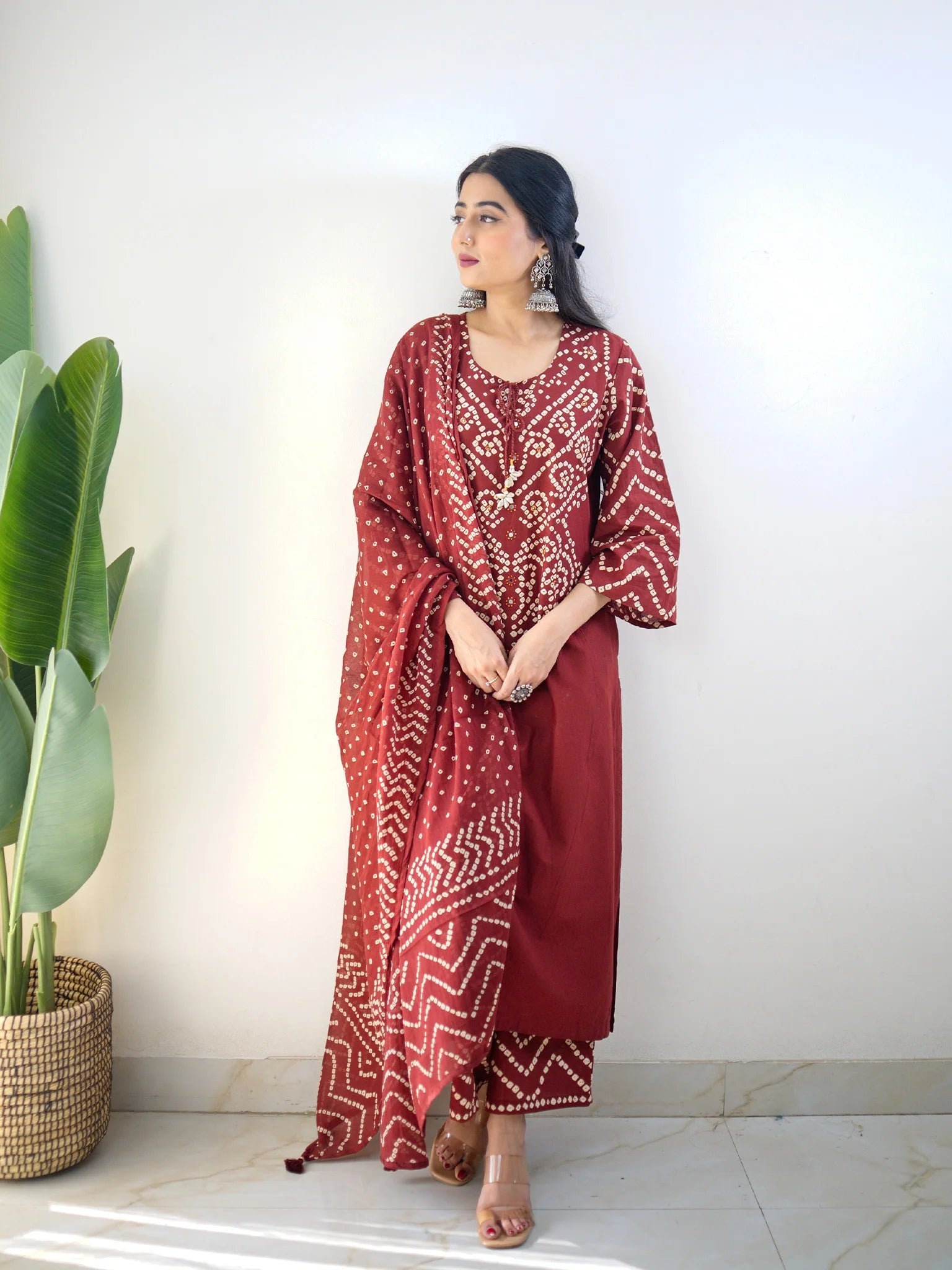 Bandhuri Bandhej Cotton Suits for Festive Spirit & Office Elegance