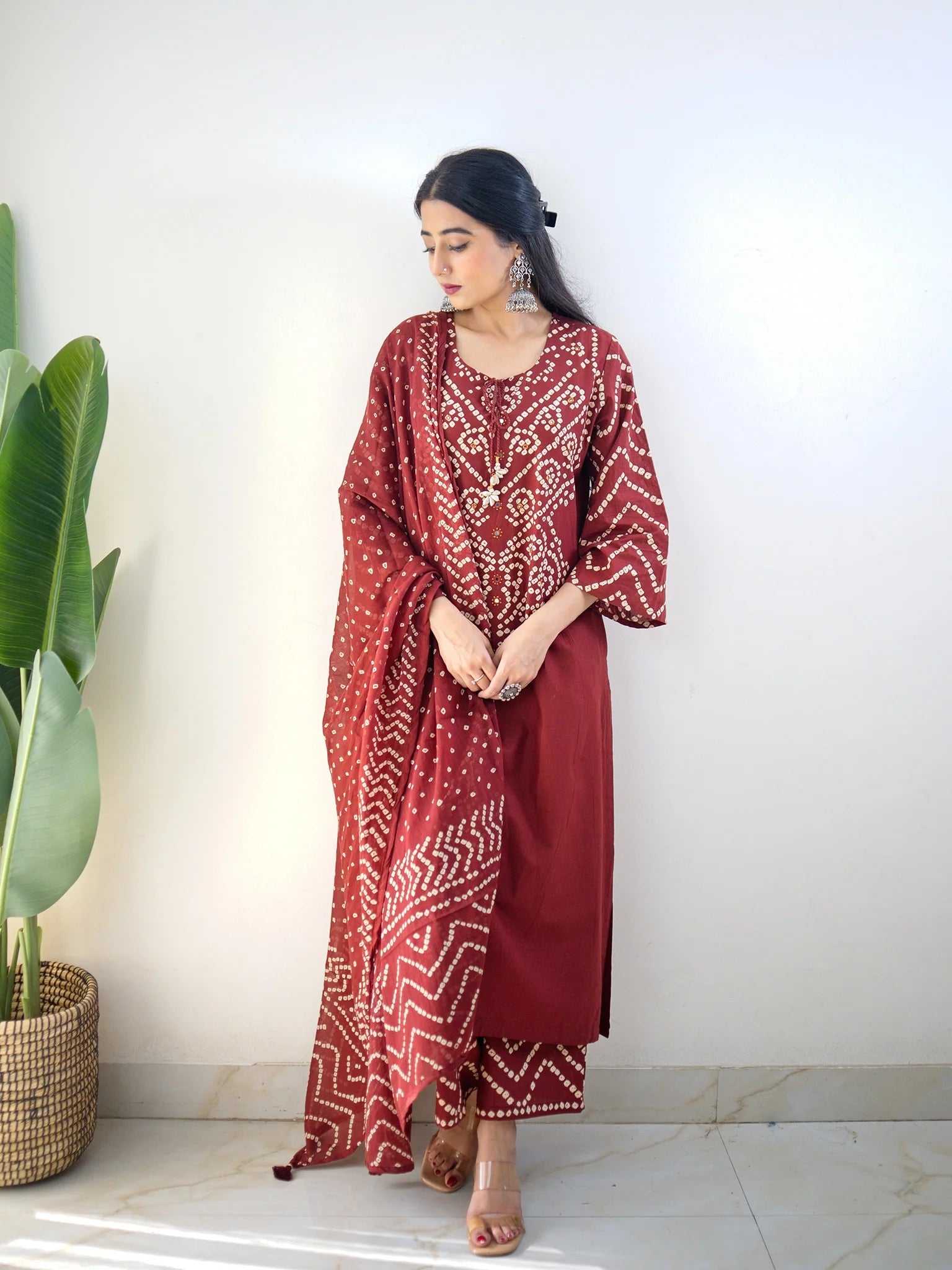 Bandhuri Bandhej Cotton Suits for Festive Spirit & Office Elegance