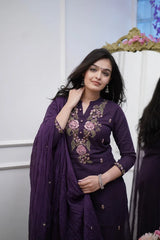 Beautiful Pure Cotton Super Dying Embroidery Suit