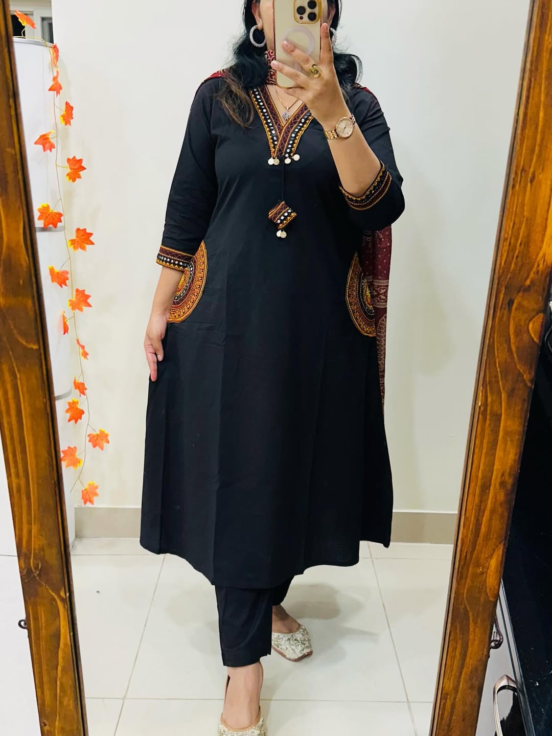 Blue women pure cotton embroidered kurta with pant and dupatta