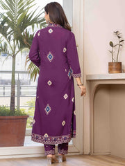 Women Bandhani Printed Cotton Anarkali Kurta with Trousers & Dupatta